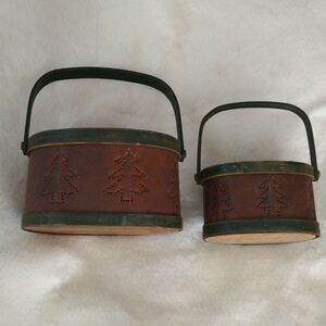 Christmas Tree Bundle of 2 Small Baskets